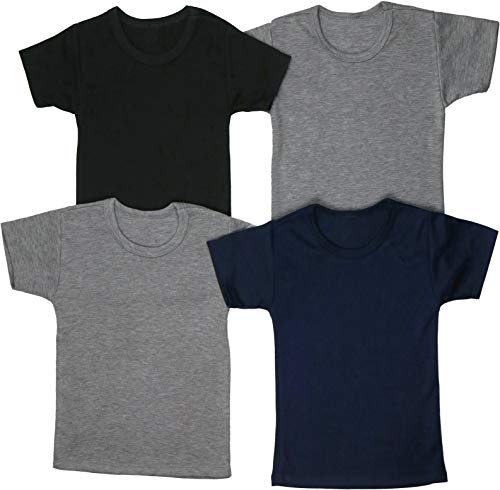 ToBeInStyle Kid's 4 Pack Comfy Cozy 100% Soft Cotton T-Shirts2