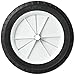 Shepherd Hardware 9615 10-Inch Semi-Pneumatic Rubber Replacement Tire, Plastic Wheel, 1-3/4-Inch Diamond Tread, 1/2-Inch Bore Offset Axle,White