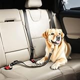 2 Stück Auto-Sicherheitsgurt, Sicherheitsgurt mit Stoßdämpfung und Karabinerhaken für alle Arten von Autos für alle Hunde und Katzen