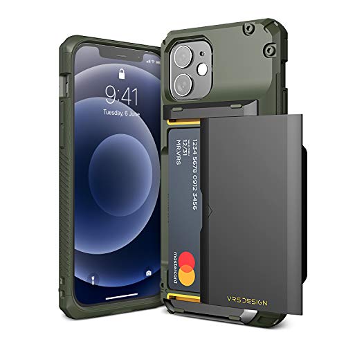 VRS DESIGN Damda Glide Pro Compatible for iPhone 12/12 ProCase, with [4 Cards] Premium Sturdy [Semi Auto] Credit Card Holder Slot Wallet for iPhone 12/12 Pro 6.1 inch(2020)