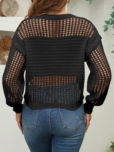 Image of Women's Summer Crochet Top Hollow Out Detachable Sleeves Knit Sweater Vest Beach Cover Ups