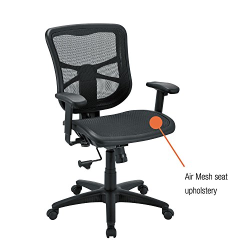 Alera Aleel42B18 Alera Elusion Series Air Mesh Mid-Back Swivel/Tilt Chair, Black #TOP1