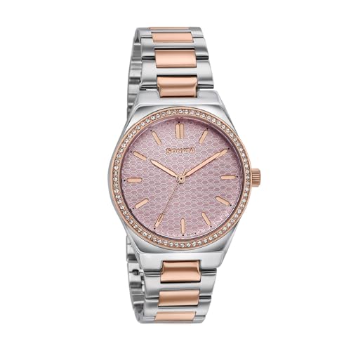 Image of Sonata Jashn with Quartz Analog Pink Dial IPS /IPRG Strap Women's Wedding Watch - 87120KM01