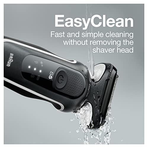Braun Electric Razor For Men, Waterproof Foil Shaver, Series 5 5050Cs, Wet & Dry Shave, With Beard Trimmer And Body Groomer, Rechargeable, Charging Stand Included, Blue #TOP7