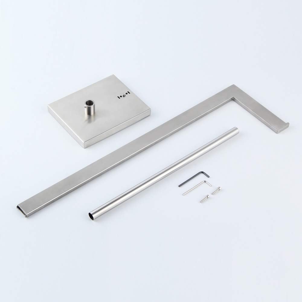 GERZWY Toilettenpapierhalter, freistehend, mit Reserve, SUS 304 Edelstahl, Toilettenpapierhalter, Bodenständer, Aufbewahrung, gebürstete Oberfläche, DZY004-LS