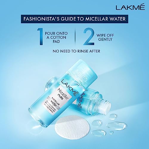 LAKMÉ Micellar Water: Hydrating & Soothing Face Cleanser | Gentle Makeup Remover, Micellar Cleansing Water 100Ml - Image 6