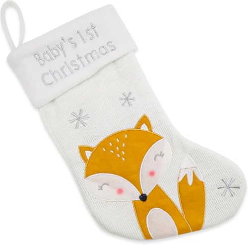 Babys First Christmas Stocking Large Christmas Ornaments 2026 White Gold