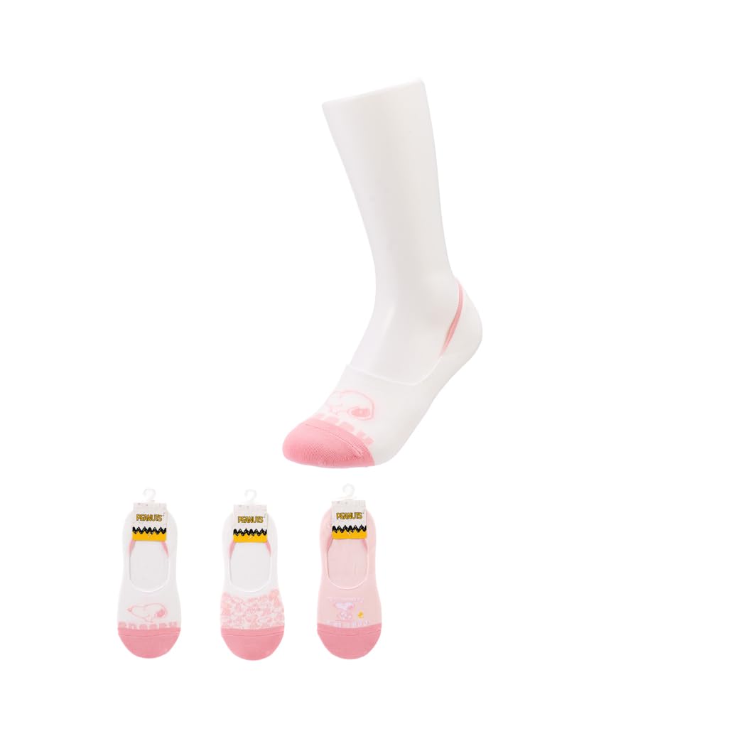 Miniso Snoopy Collection Pink No-Show Socks, 1 Pair - 20X20X5Cm,Multicolor
