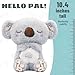 rytopt Breathing Stuffed Animal, No Breathing Movement in Its Abdomen, Koala Stuffed Animal, 4 Gear Adjustment, Volume Control, with Music & Lights ﻿