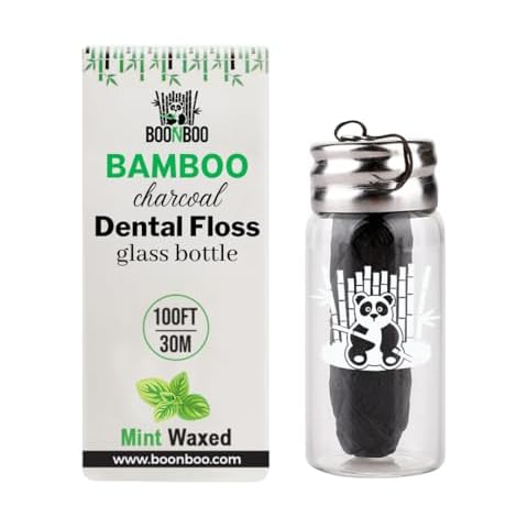 BOONBOO Dental Floss, Bamboo Charcoal Woven Thread, Mint Cover