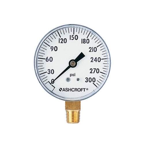 Jauge utilitaire Ashcroft raccord inférieur avec cadran compact de 2 cm