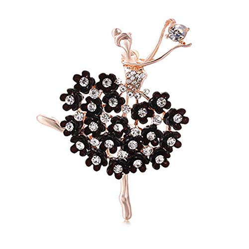 funnyfeng Schmuck Brosche Legierung Ballett Tänzer Form Brosche Brosche Dekoration Mädchen Stil Neue 1 STÜCK: 4,0 × 4,5 cm 3D Cover
