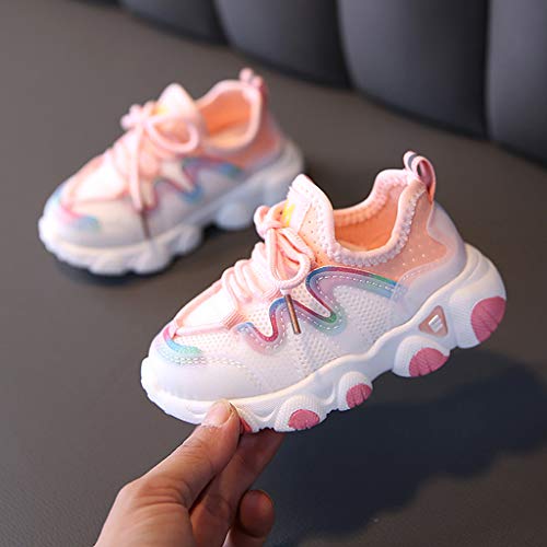 Toddler Girls Sneakers Kids Baby Mesh Breathable Comfortable Lace Up Soft Shoes Slip On Walking Running Tennis Shoes2