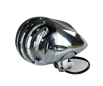 Amazon | 汎用砲弾型ビンテージヘッドライト/バードケージグリル