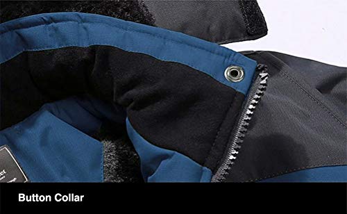 Image of MAGCOMSEN Ski Jacket Men Waterproof Jaket Fleece Snowboard Jacket Soft Shell Jackets Winter Coats for Men Denim Blue