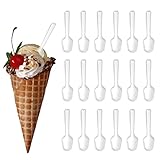 500Pcs Disposable Mini Spoon Tasting Spoons Plastic Sampling Spoons Ice Cream Spoons Dessert Spoons for Food Trucks Parties and Events