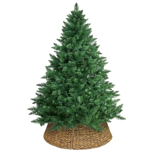 27" Christmas Tree Collar - 27'' D Handmade Artificial Rattan Wicker Christmas Stand Tree Collar Basket Base Cover for Holiday Decoration-Round Dark Brown by Zamaria - Image 7
