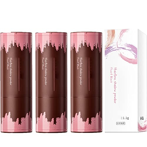 Hairline Contouring Shadow Powder Waterproof, Janenisa Hair Powder, Flysleeps Hairline Contouring, Natural Shade Hairline Powder, Hairline Powder Stick For Cover Gray Hair Root, Thin Hair (Black*3) #TOP13