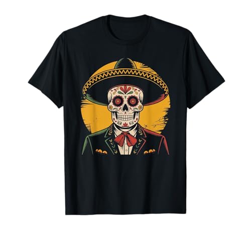 Sombrero de calavera para fiesta mexicana del Cinco de Mayo Camiseta
