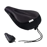 Bike Seat Cushion - Apusale Gel Padded Bicycle Saddle Cover for Women Men, Outdoor Indoor (Narrow)