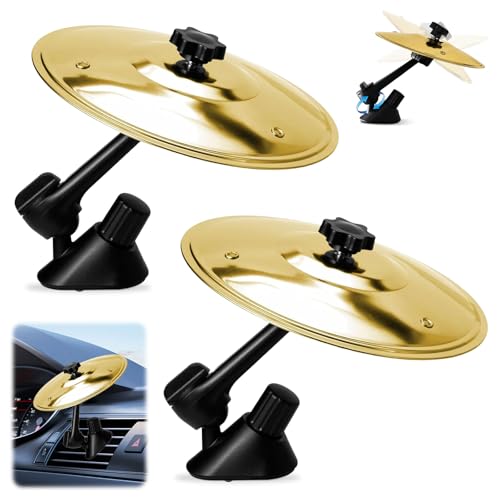 Cymbales de Voiture Crash 2 Pièces Voiture Véhicules Intérieurs, Ensemble de Batterie de Voiture, Cymbales de Batterie pour Voiture, Mini Kit de Batterie,...