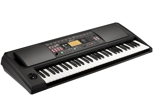 Korg - EK-50L Digital Keyboard with 61 Touch Sensitive Keys - Deluxe Model - Black