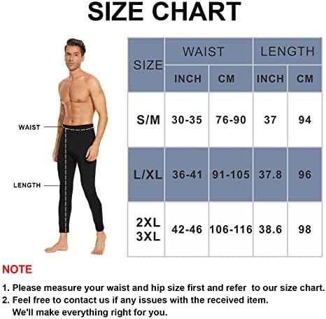 SIMIYA Mens Thermal Long Johns, Thermal Leggings Bottoms for Men, Fleece-Lined Base Layer Trousers for Daily Wear, Winter Outdoor