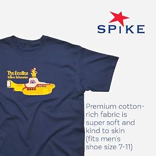 Spike Leisurewear Coffret cadeau T-shirt et chaussettes Beatles Yellow Submarine Disponible en tailles S, M, L, XL et XXL - Les Beatles, Paul McCartney, John Lennon, RIngo Starr, George Harrison Spike Leisurewear Coffret cadeau T-shirt et chaussettes Beatles Yellow Submarine Disponible en tailles S, M, L, XL et XXL – Image 3