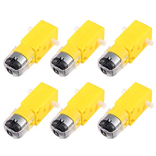 6 PCS DC Electric Motor 3V-6V Dual Shaft Geared TT Magnetic Gearbox Engine，DIY for Arduino Smart Car Robot Toys Cars Chassis Models Vibration Products (6)