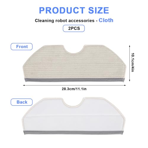 Image of HASTHIP 2Pcs Replacement Mop Pads for Narwal K1 /Freo X Plus Vacuum Cleaner, Microfiber Mop Pads Water Abserbent Scrubbing Pads Cleaning Pads Universal Replacement Mop Pads Cleaning Tools