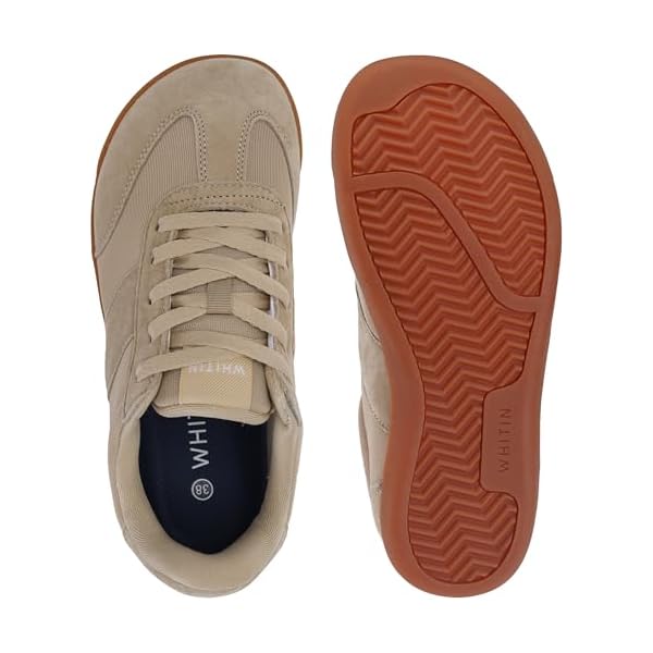 WHITIN Women's Wide Toe Box Barefoot Shoes | Suede Patchwork Design - Image 6