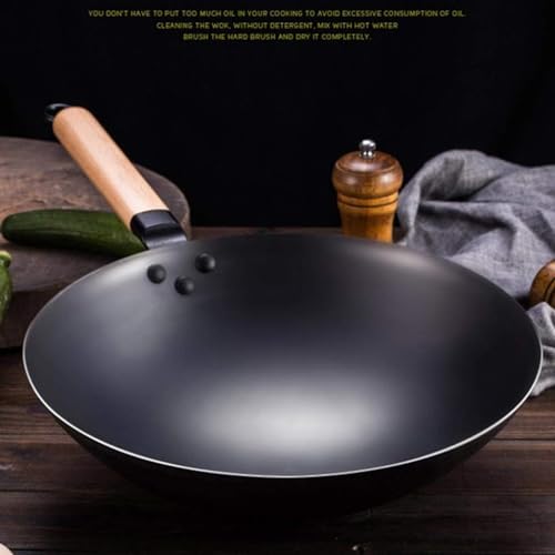 Wok tradicional de hierro 34 cm miniatura 6