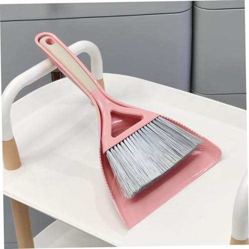 GANAZONO Mini Kehrschaufel und Besen Set aus Flexiblem mit Weichen Borsten Kompakt und Handlich für Haushaltsreinigung mit Praktischem Aufhängeloch für Desktop und Kleine Flächen – Bild 3