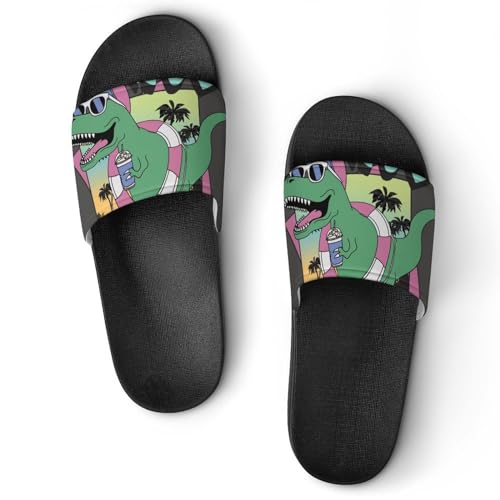 Claquettes dinosaure femme avec semelle antidérapante