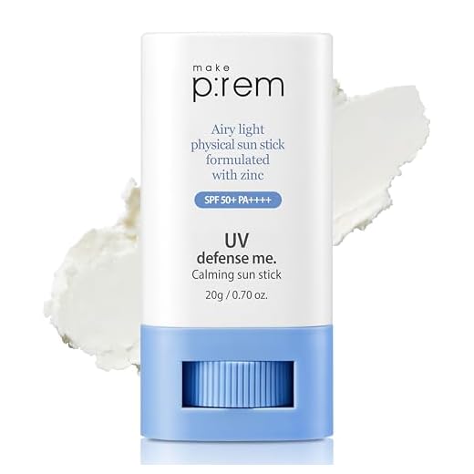 MAKEP:REM UV defense me. Calming Sun Stick Sunblock SPF 50+ PA++++ for Sensitive, Oily Skin, Reef-safe, Ocean Friendly, Mineral Sunblock Stick Botanic Ingredients 0.70 oz. by MAKEPREM Korean Sunscreen