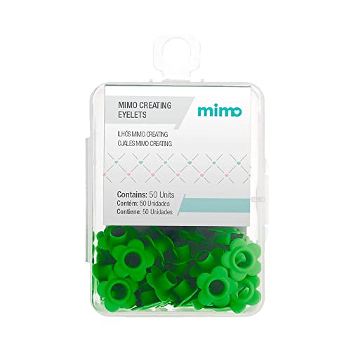 Mimo Ilhós Creating - Flor - Verde Abacate - 4,5 mm - 50 Unids - Ideal Para Projetos de Scrapbook, T