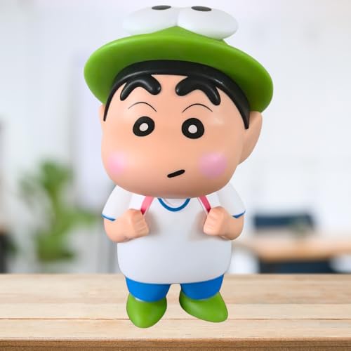 Image of FUNFOB Shinchan Action Figure | Big Size Height-19CM Cartoon Figures Toys for Boys & Girls PVC Multicolour | Frog Hat Shin chan