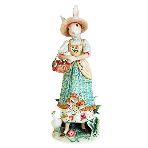 Fitz and Floyd 63-561 Parker Woven Pattern Female Rabbit Figurine