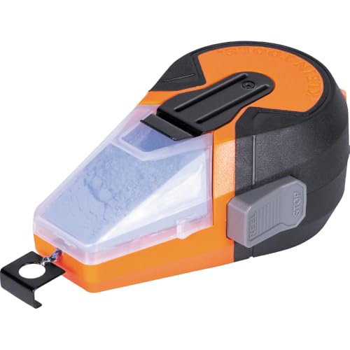 Klein Tools CHLK50B Chalk Line, 50-Foot Auto Retractable Reel with High Visibility Blue Chalk, Mess-Free Storage and Easy Tension Control