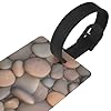 Pebbles in The Beach Personalized Luggage Tag for Suitcase-PVC ID Baggage Tags with Detachable Strap, Name Card Holder for Travel Business Gym Bags #2