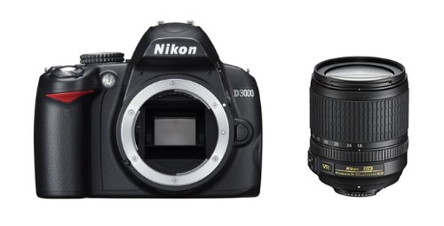 D3000 SLR-Digitalkamera (10 Megapixel) Kit inkl. 18-105mm 1:3,5-5,6G VR Objektiv (bildstab.)