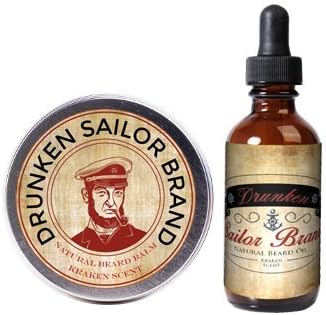 Drunken Sailor Brand Beard Oil and Beard Balm Combo Pack (Kraken Scent)
