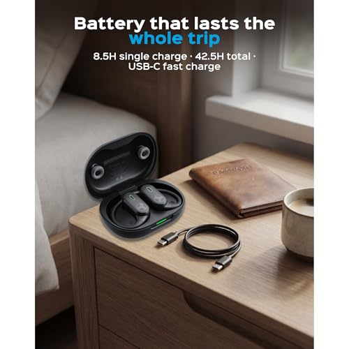 Image of TREBLAB X-Smart Wireless Earbuds with Translation & AI Assistant | 144-language real-time translator, 4 mics, IPX5, earhook secure fit, 8.5H battery, BT 5.4, gaming mode