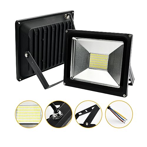 Projecteur LED 50W étanche IP65 avec réflecteur blanc pour terrasse active - 3