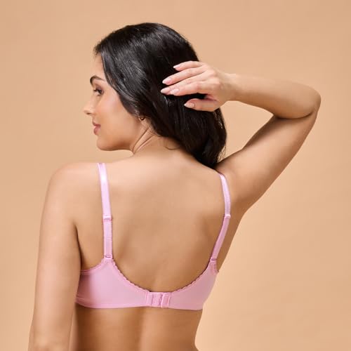 Image of NYKD Women's Cotton Blend Wire Free Modern Non-Padded T-Shirt Bra