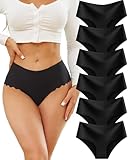READY TO LOVE Seamless Unterhosen Damen High Waist Slip Damen Nahtlose Unterwäsche Frauen Hohe Taille Ohne Naht Taillenslip No Show Women Underwear Invisible Panties Unsichtbare Slips Mehrpack 6