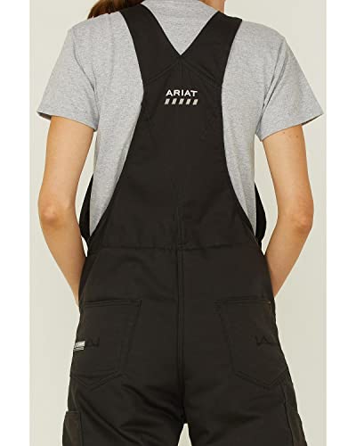 Ariat Women's Wms Rebar Duracanvas Insulated Bib Black, X-Large Short #TOP2