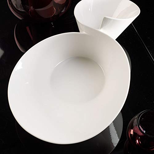 Villeroy & Boch Porcelain New Wave Chip And Dip, 19.25 Inches, White #TOP3
