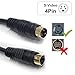 HTDYOO S Video Cable, S-Video Cable 4 pin Connector Male to Male Gold Plated Compatible with DVD Player, Home Theater, DSS receivers, VCRs, DVRs/PVRs - 3.28FT