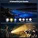 SKYFIRE LED Taschenlampe 5000 Lumen wiederaufladbar, superhelle Taschenlampe mit Zündlinse & 3 Farblinsen, 10000mAh zoombar USB-C, 4 Modi IPX6 wasserdicht für Camping Notfall Geschenk